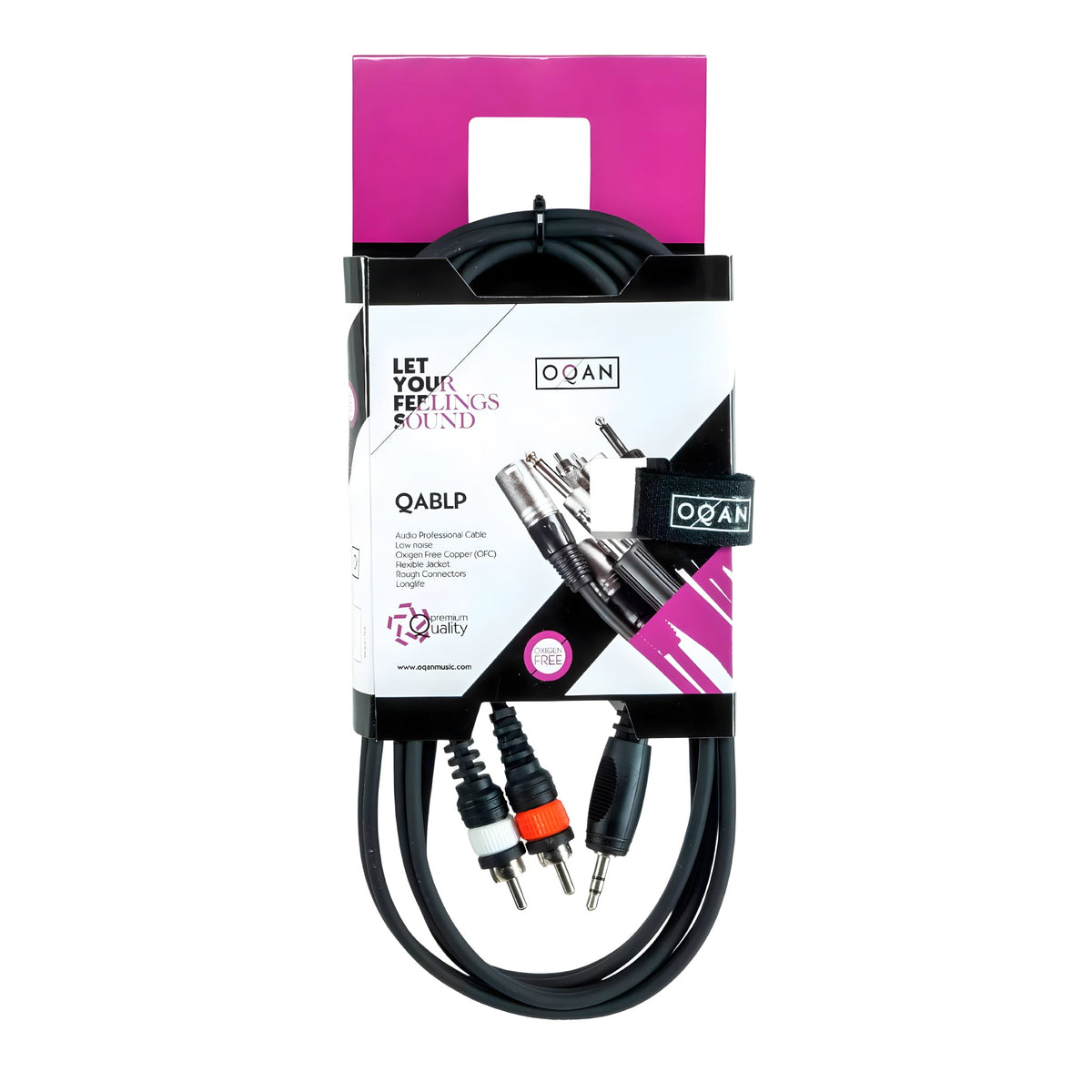OQAN QABLP - Cable Mini Jack Stereo - 2x RCA Moldeado de 1,8m - Tempo Shop