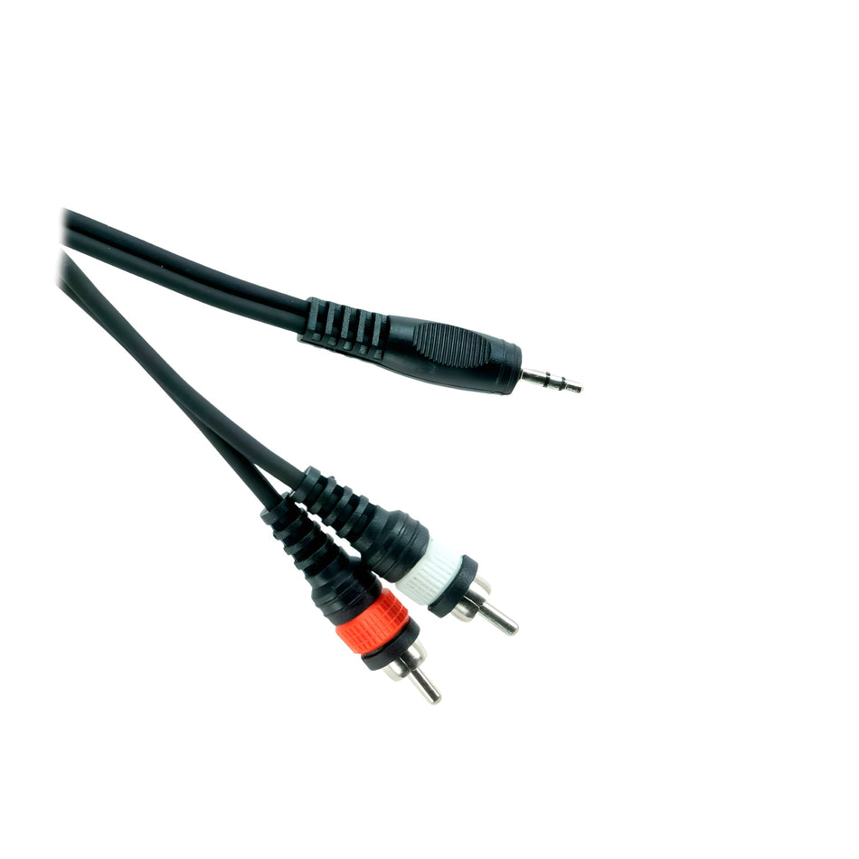 OQAN QABLP - Cable Mini Jack Stereo - 2x RCA Moldeado de 3m - Tempo Shop