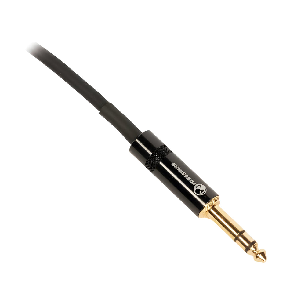 OQAN QABLP - Cable Mini Jack Stereo - Jack Stereo Dorado/Negro de 3m - Tempo Shop