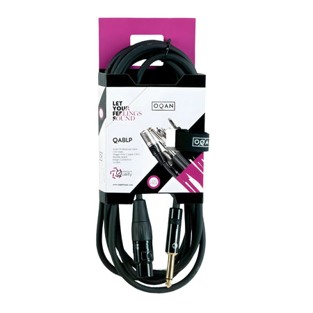 OQAN QABLP - Cable XLR Hembra - Jack Mono Dorado/Negro de 3m - Tempo Shop