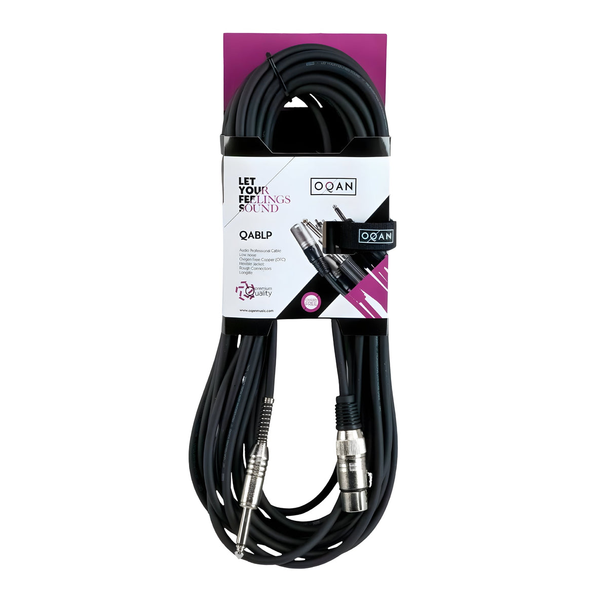 OQAN QABLP - Cable XLR Hembra - Jack Mono Plateado de 10m - Tempo Shop