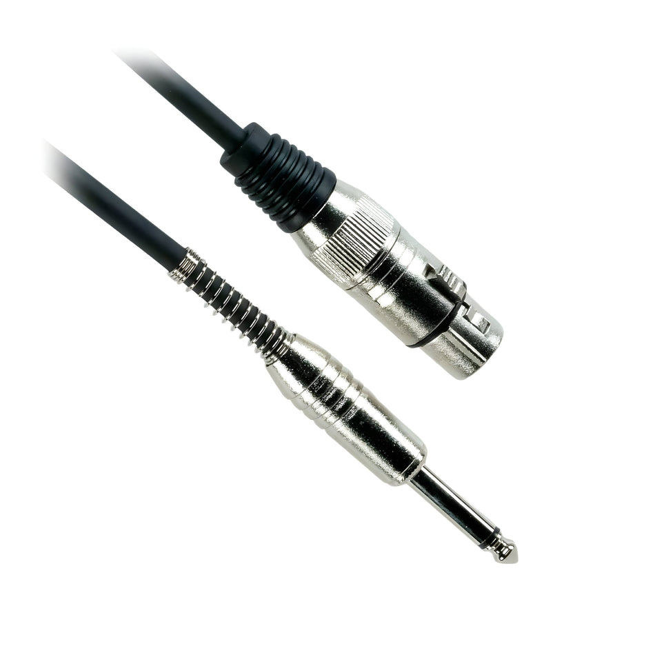 OQAN QABLP - Cable XLR Hembra - Jack Mono Plateado de 10m - Tempo Shop