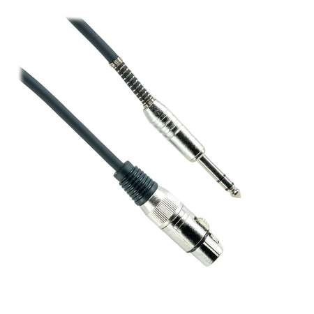 OQAN QABLP - Cable XLR Hembra - Jack Stereo Plateado de 5m - Tempo Shop