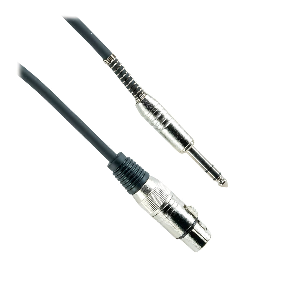 OQAN QABLP - Cable XLR Hembra - Jack Stereo Plateado de 5m - Tempo Shop
