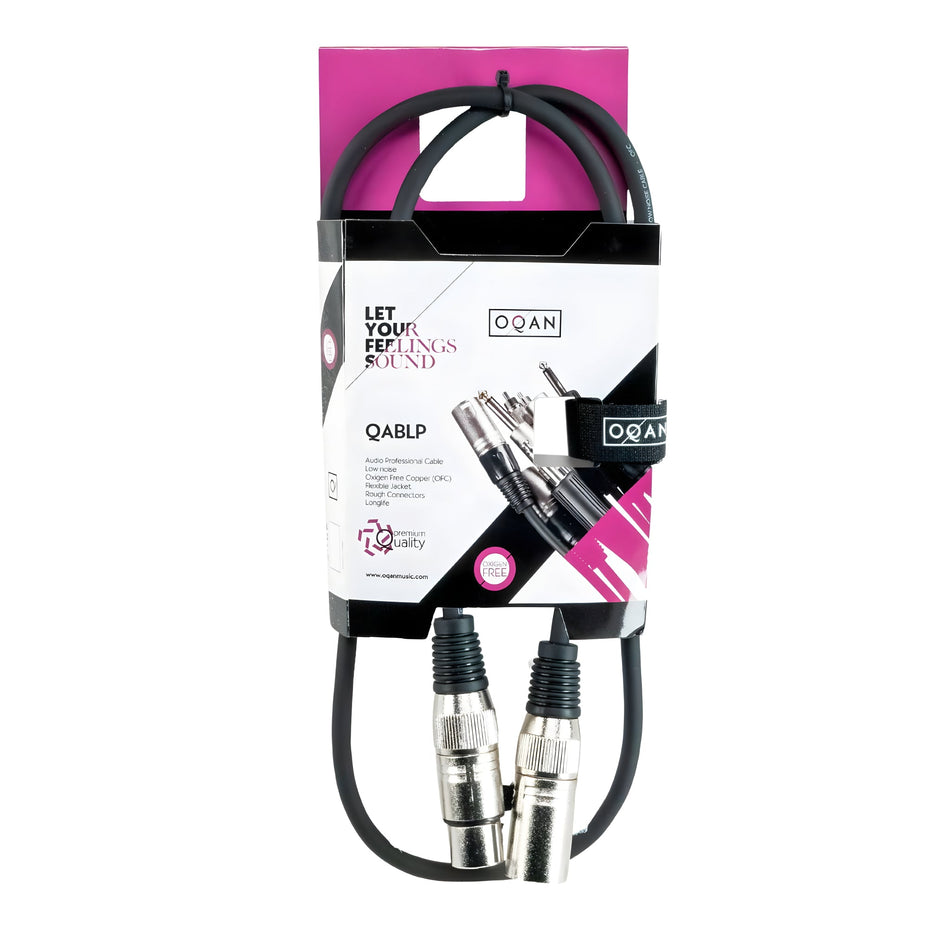 OQAN QABLP - Cable XLR Macho - XLR Hembra de 1m - Tempo Shop