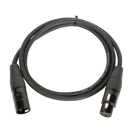 OQAN QABLP - Cable XLR Macho - XLR Hembra Negro de 3m - Tempo Shop