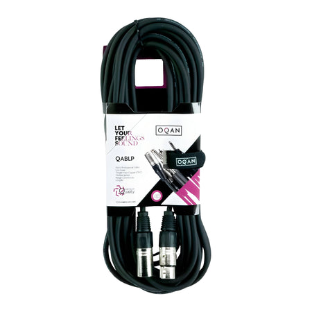OQAN QABLP - Cable XLR Macho - XLR Hembra Plateado de 10m - Tempo Shop