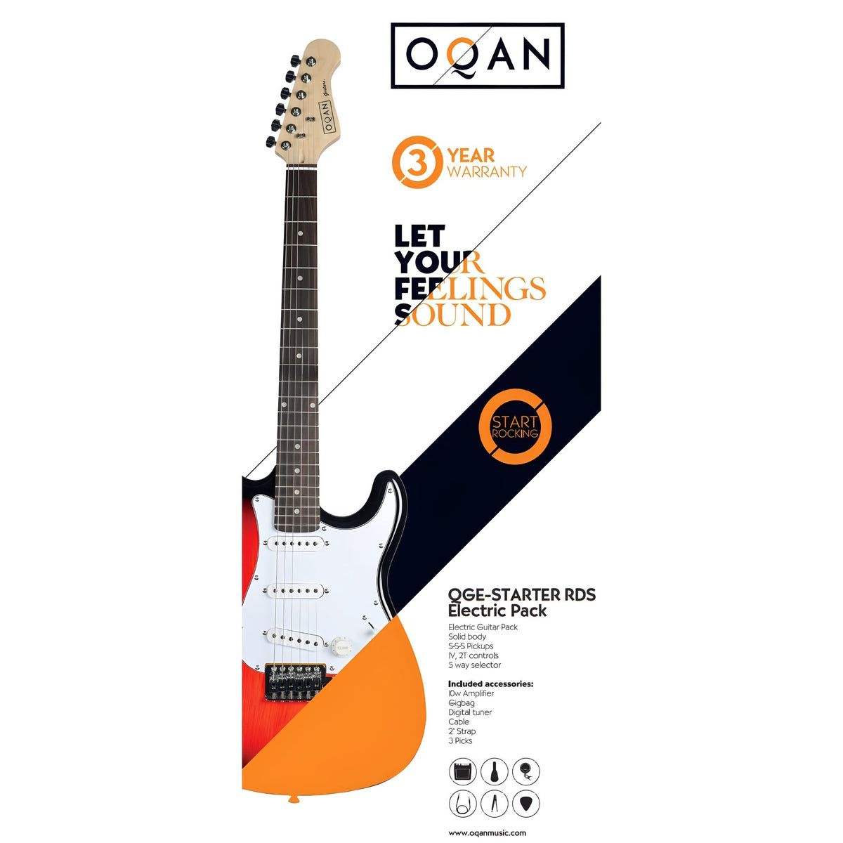 OQAN QGE STARTER ELECTRIC RDS - Kit de guitarra - Tempo Shop