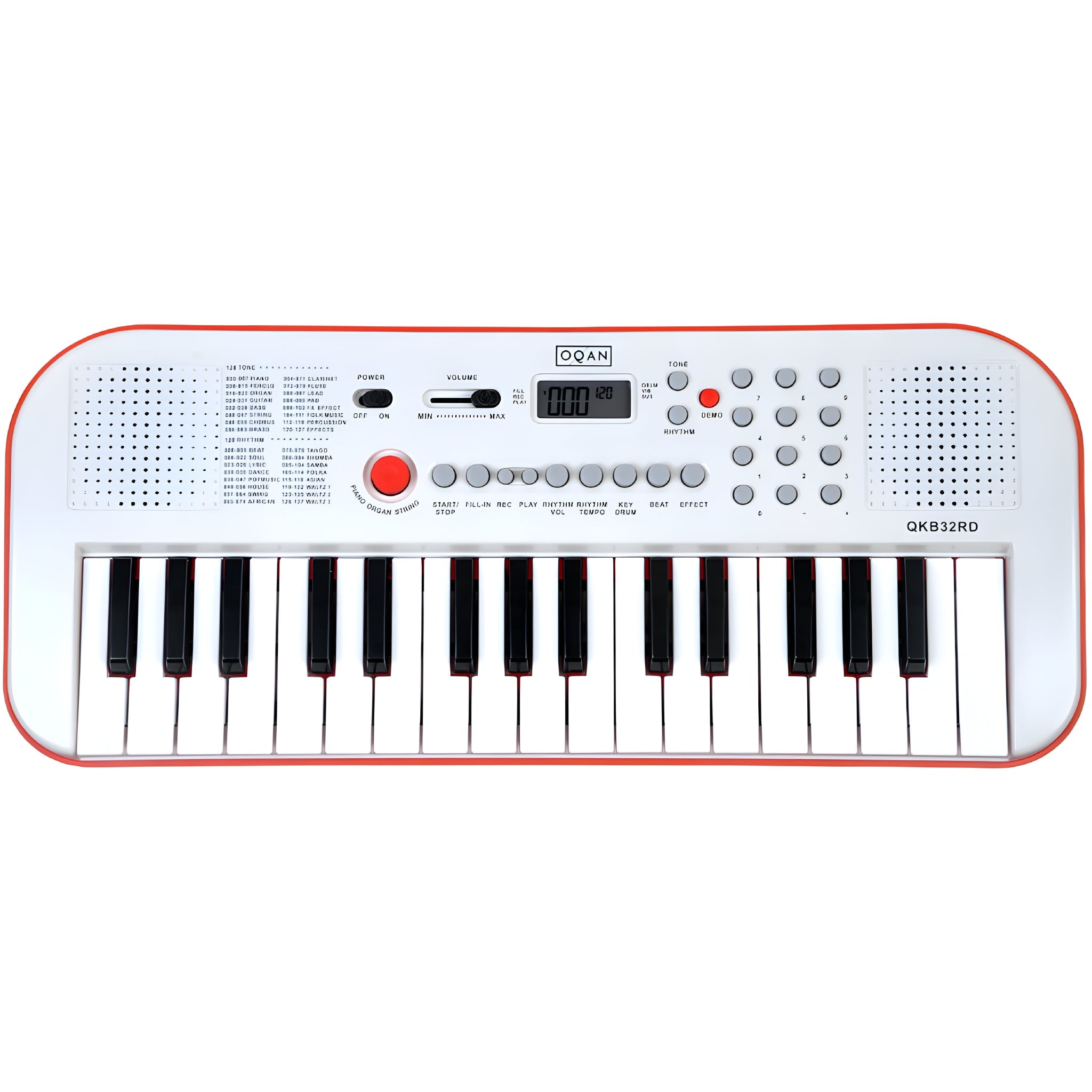 OQAN QKB32RD ROJO - Teclado de acompañamiento con altavoces y 32 teclas - Tempo Shop