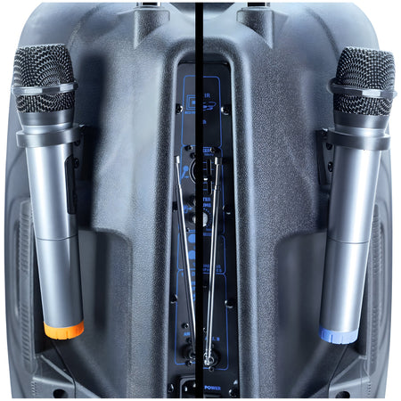 OQAN QLS - 12S - TRAVEL Altavoz trolley con batería y 2 micrófonos inalámbricos UHF - Tempo Shop