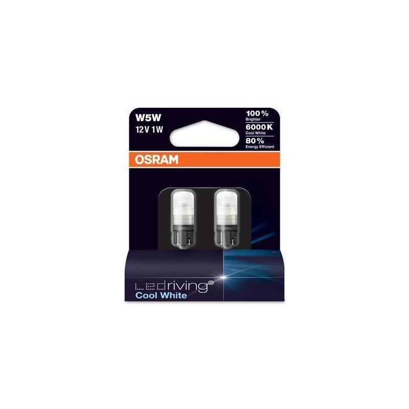 OSRAM - Lámpara 2850CW - 02B 1W/12V W5W, W2.1x9.5d. LED, Pack 2 uds. - Tempo Shop