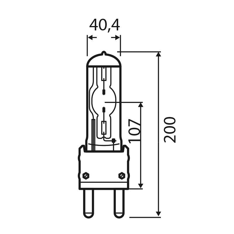 OSRAM - Lámpara HMI 1800W DIGITAL G38 6500K - Tempo Shop