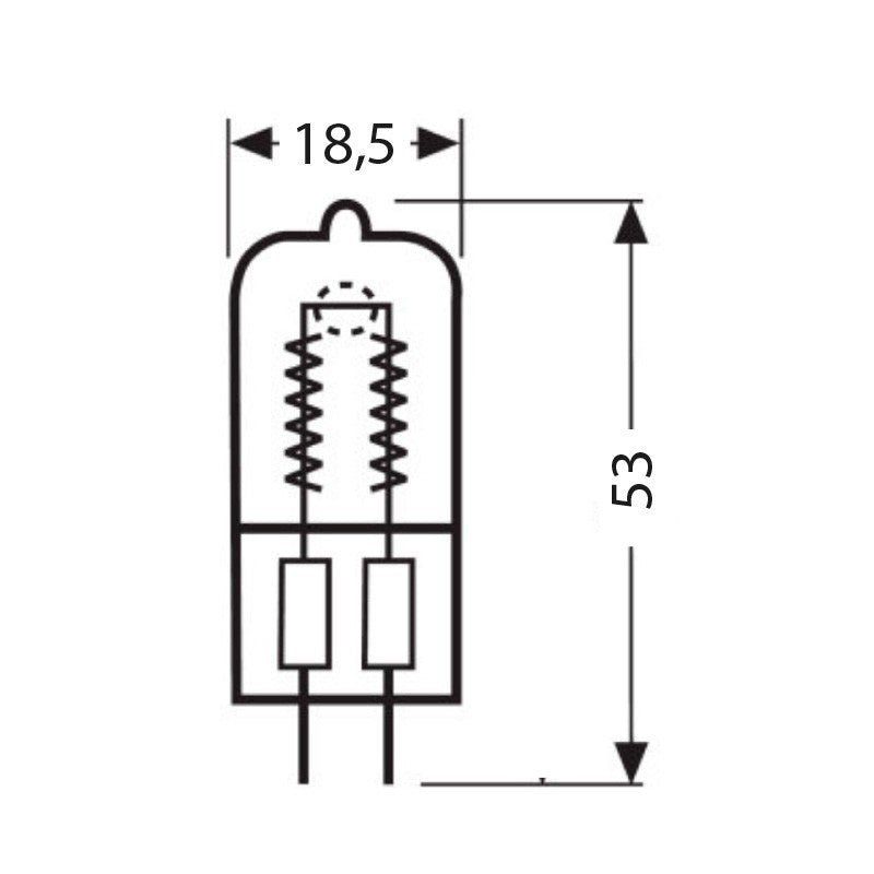 OSRAM - Lámpara BI - PIN 300W/120V 64514 CP/96 GX6.35 75H - Tempo Shop