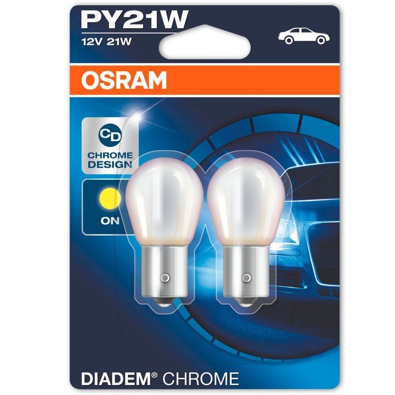 OSRAM 7507DC - Lámpara 7507DC - 02B 21W 12V BAU15S CHROME. Pack de 2 unds 10XB - Tempo Shop