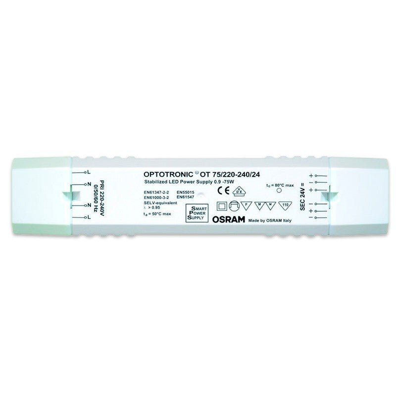 OSRAM OT 75/220 - 240/ 24V - Transformador LED 75W - 24V (220 - 240) OPTOTRONIC - Tempo Shop