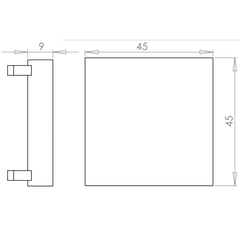 FactorRACK Panel Ciego 45x45 mm - Tapa para Cajas de Mecanismos y Perfiles