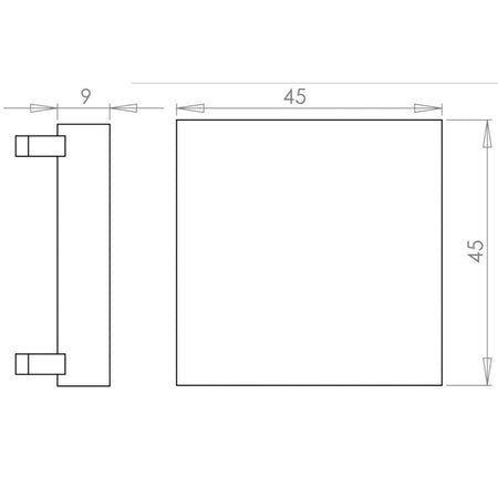 FactorRACK Panel Ciego 45x45 mm - Tapa para Cajas de Mecanismos y Perfiles