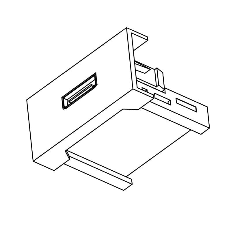 FactorRACK Panel HDMI 1.4a Hembra-Hembra 90º - Módulo 45x22.5mm para Cajas con Carril