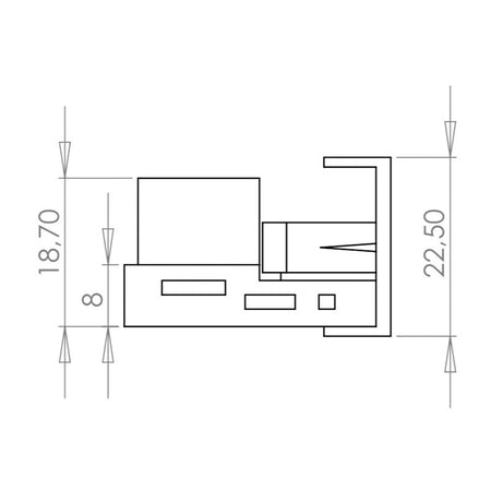 FactorRACK Panel HDMI 1.4a Hembra-Hembra 90º - Módulo 45x22.5mm para Cajas con Carril