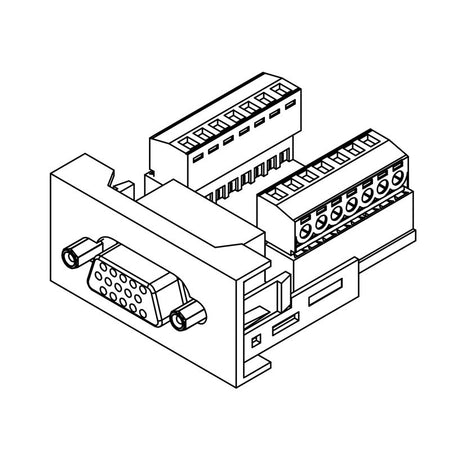 FactorRACK Panel VGA Hembra 15 Pines - Módulo para Cajas de Conexión 45x22.5mm