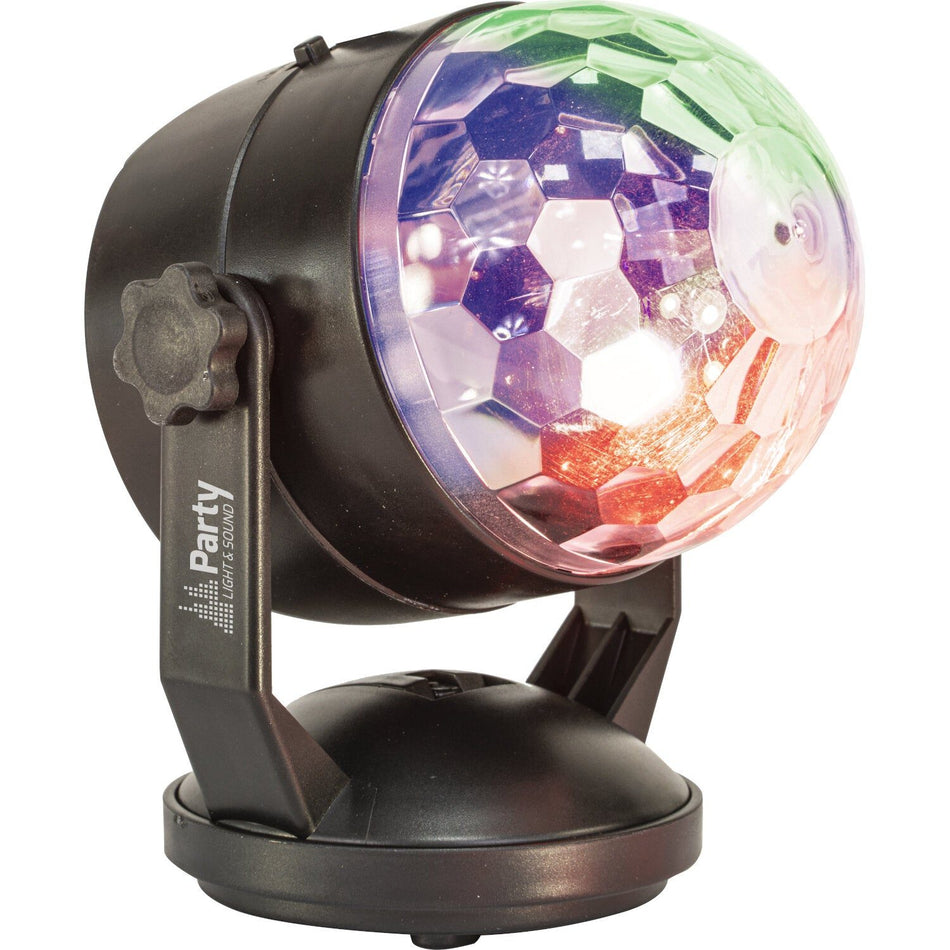 Party Light & Sound KIDZ-DISCO – Bola disco RGB portátil para fiestas infantiles - Tempo Shop
