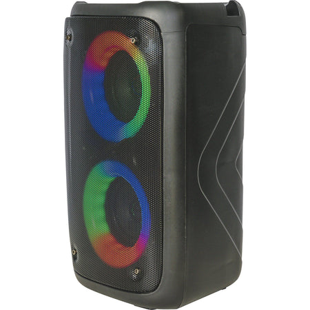 Party Light & Sound LEO-250 – Altavoz portátil activo 2×3″ (8 cm) 100 W con woofers iluminados - Tempo Shop
