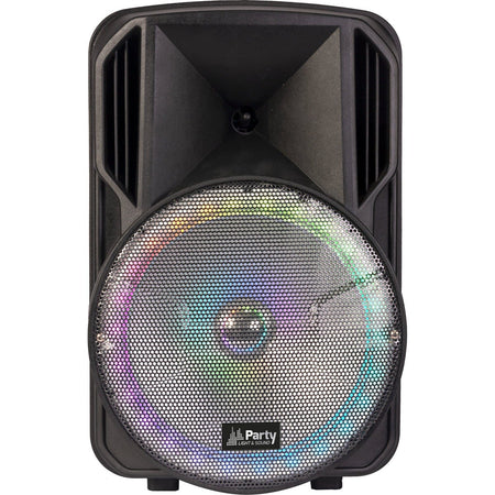 Party Light & Sound PARTY-15RGB – Bafle portátil 15″ (38 cm) con USB, TF, Bluetooth, FM, micro VHF y mando a distancia - Temp