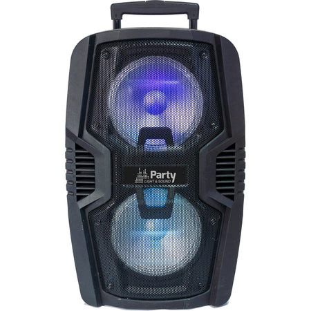 Party Light & Sound PARTY-210LED – 2 x 10″ Altavoz de Carro a Batería con USB, BT y AUX - Tempo Shop