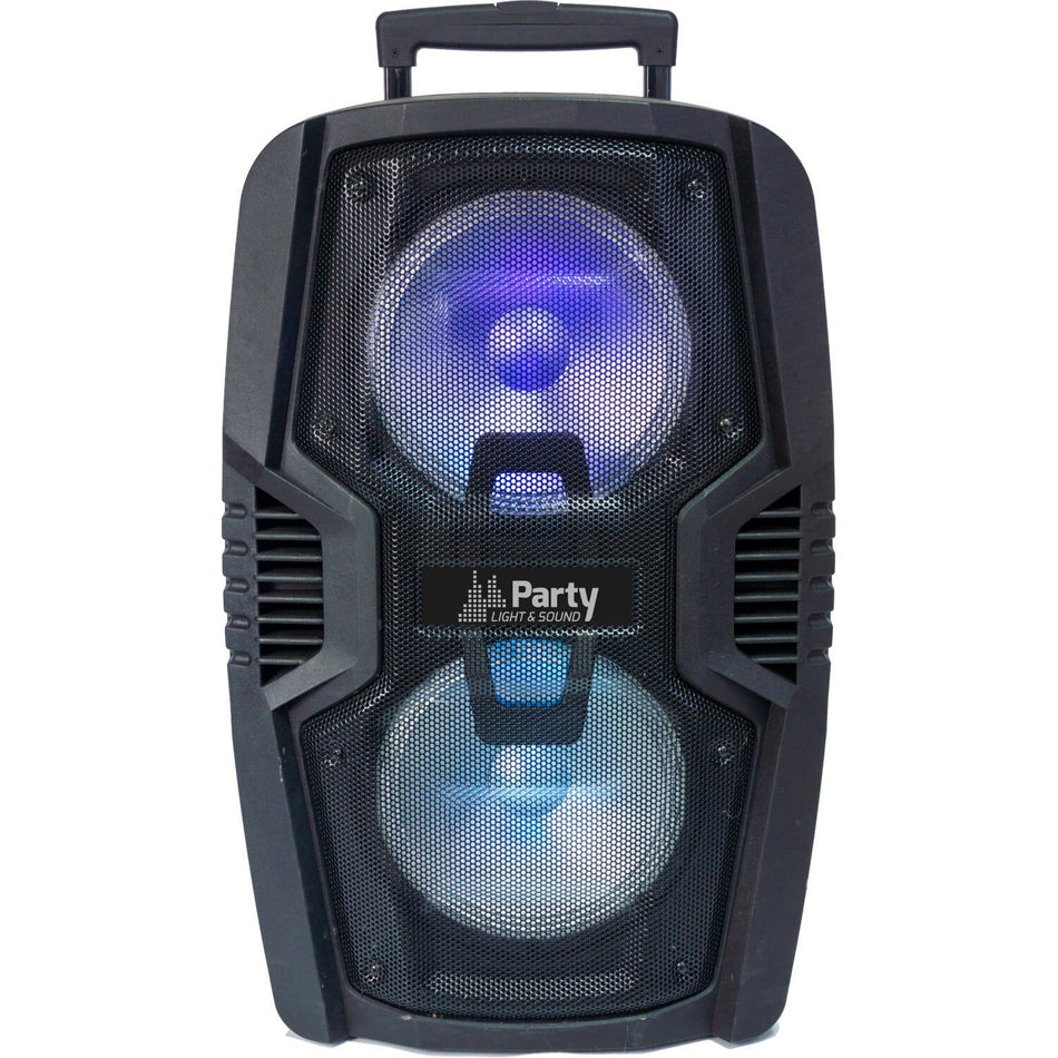 Party Light & Sound PARTY-210LED – 2 x 10″ Altavoz de Carro a Batería con USB, BT y AUX - Tempo Shop