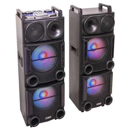 Party Light & Sound PARTY-BOX412 – Sistema de sonido PA con USB, SD, FM, Bluetooth y control remoto (2×12"/30 cm, 1200 W) - T