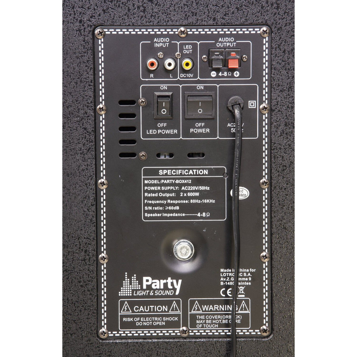 Party Light & Sound PARTY-BOX412 – Sistema de sonido PA con USB, SD, FM, Bluetooth y control remoto (2×12"/30 cm, 1200 W) - T