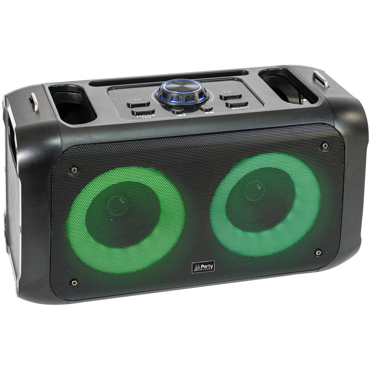 Party Light & Sound PARTY-STREET2 – Altavoz portátil LED Bluetooth con USB, micro-SD y TWS (2×3″, 100 W) - Tempo Shop