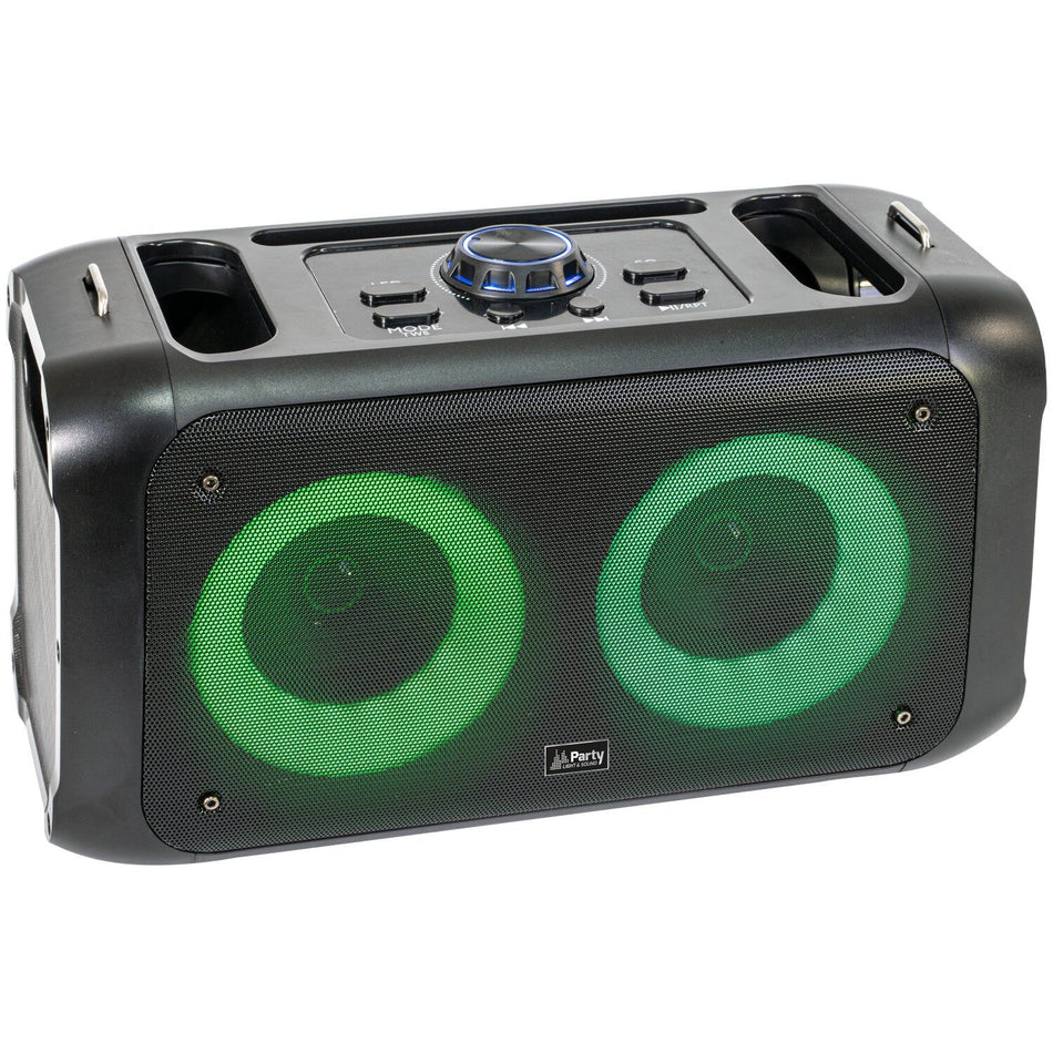 Party Light & Sound PARTY-STREET2 – Altavoz portátil LED Bluetooth con USB, micro-SD y TWS (2×3″, 100 W) - Tempo Shop