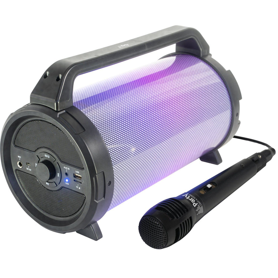 Party Light & Sound PARTY-TUBELED35 – Altavoz portátil LED con Bluetooth, USB, micro SD y micrófono - Tempo Shop