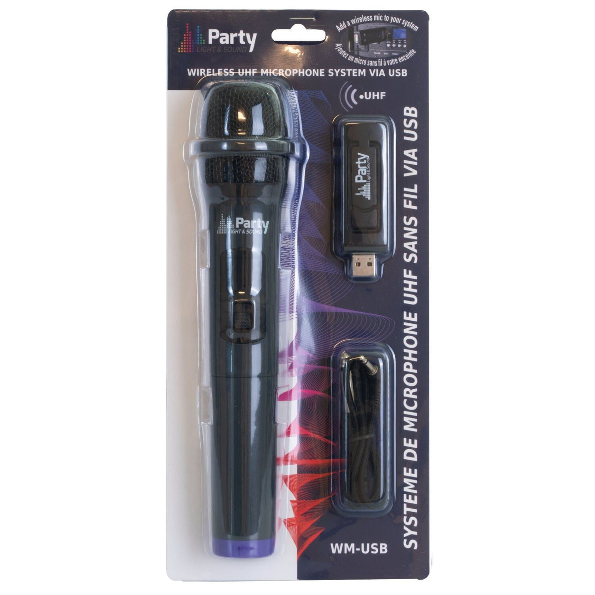 Party Light & Sound PARTY-WM-USB – Sistema de micrófono inalámbrico UHF vía USB - Tempo Shop