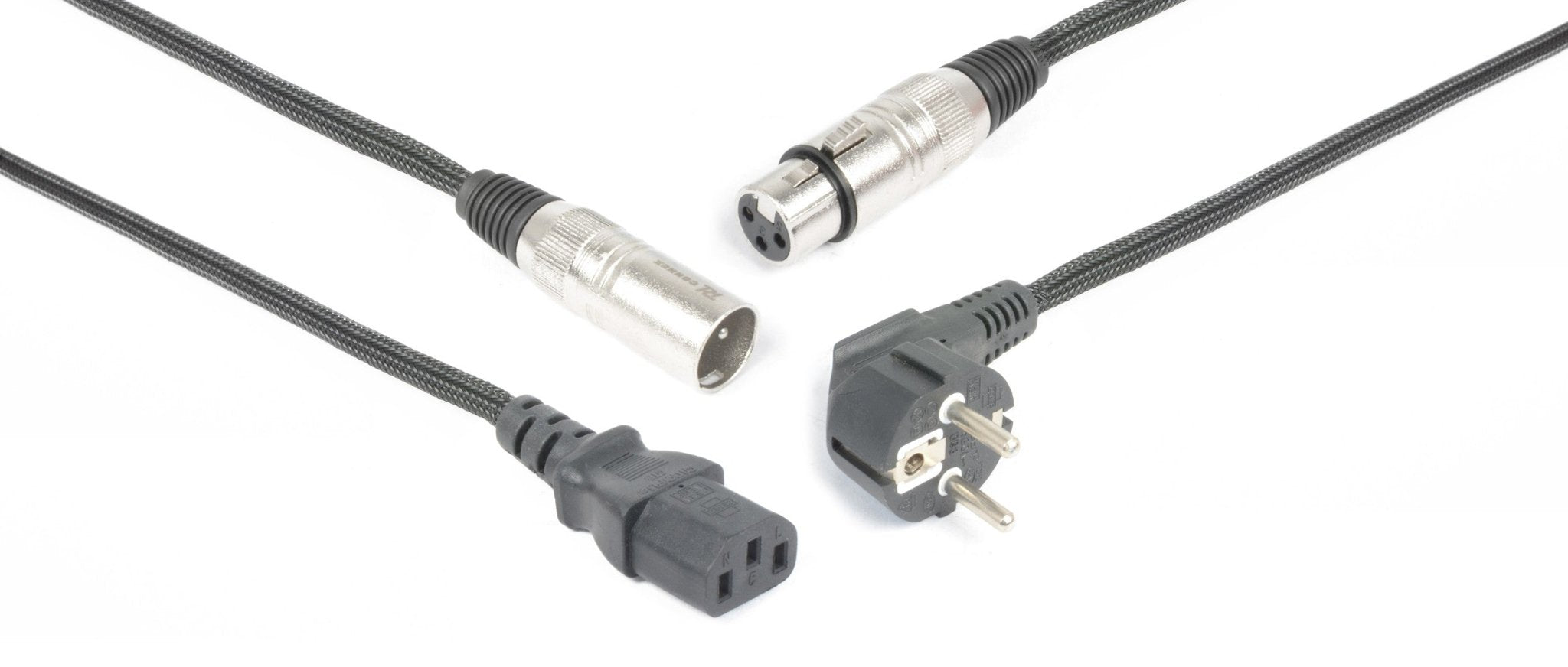 PD - Connex CX02 - 10 - Audio Combi Cable Schuko - XLR F / IEC F - XLR M 10m - Tempo Shop