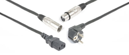 PD - Connex CX02 - 10 - Audio Combi Cable Schuko - XLR F / IEC F - XLR M 10m - Tempo Shop