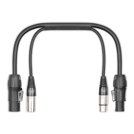 PD - Connex CX07 - 0.35 - Combi Cable Powerconnector TR - XLR M / Powerconnector TR - XLR F 0.35m - Tempo Shop