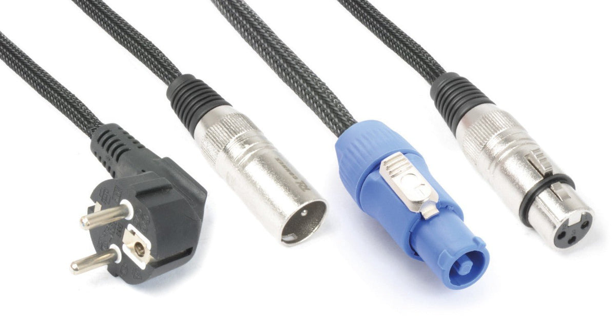 PD - Connex CX08 - 10 - Combi Cable Schuko - XLR M / Alimentación A - XLR F 10m - Tempo Shop
