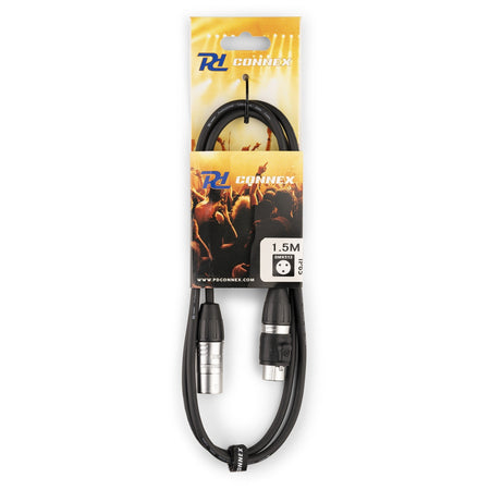 PD - Connex CX104 - 1 - Cable DMX IP65 XLR 3 - pin Macho - XLR Hembra 1,5m - Tempo Shop