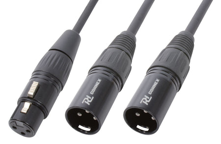 PD - Connex CX140 - Cable Y divisor 1x XLR Hembra - 2x XLR Macho - Tempo Shop