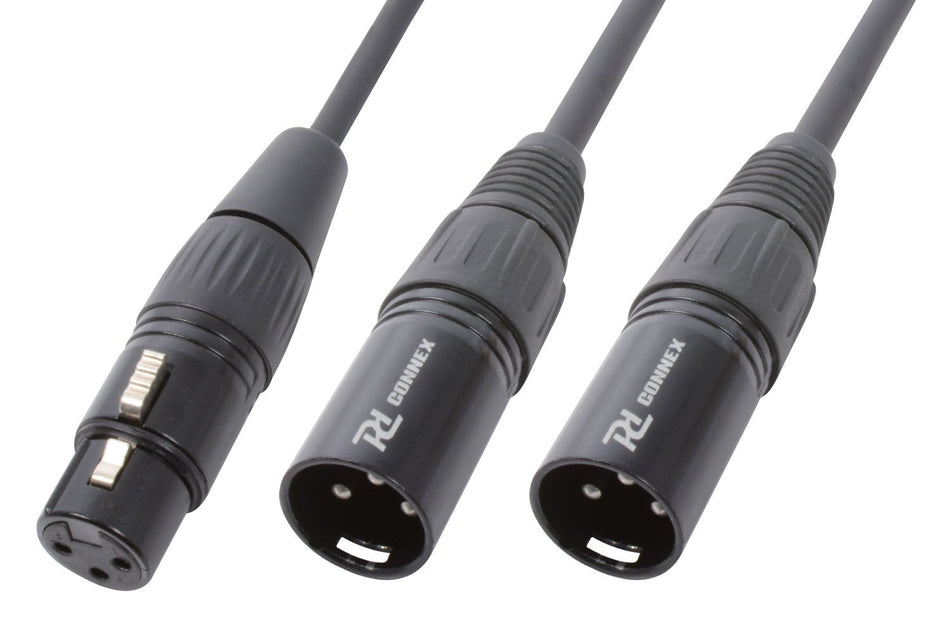 PD - Connex CX140 - Cable Y divisor 1x XLR Hembra - 2x XLR Macho - Tempo Shop