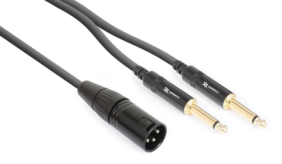PD - Connex CX56 - 1 - Cable XLR Macho - 2x 6.3 Mono 1.5m - Tempo Shop