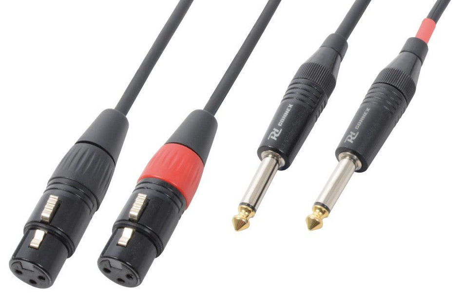 PD - Connex CX62 - 1 - Cable 2x XLR Hembra - 2x 6.3 Mono 1.5m - Tempo Shop