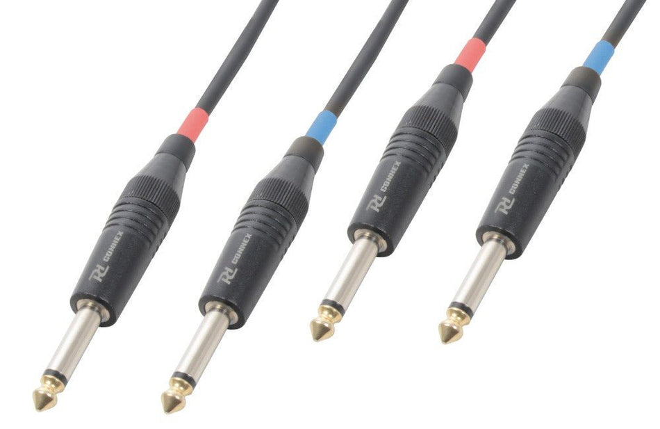 PD - Connex CX72 - 5 - Cable 2x Jack 6.3Mono - 2x Jack 6.3 Mono 5.0m - Tempo Shop