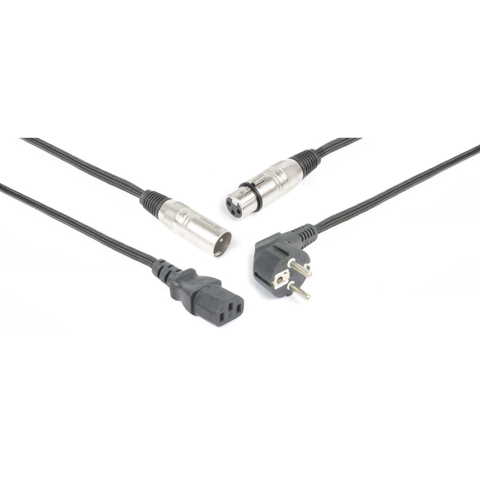 PD - Connex CX02 - 10 - Audio Combi Cable Schuko - XLR F / IEC F - XLR M 10m - Tempo Shop