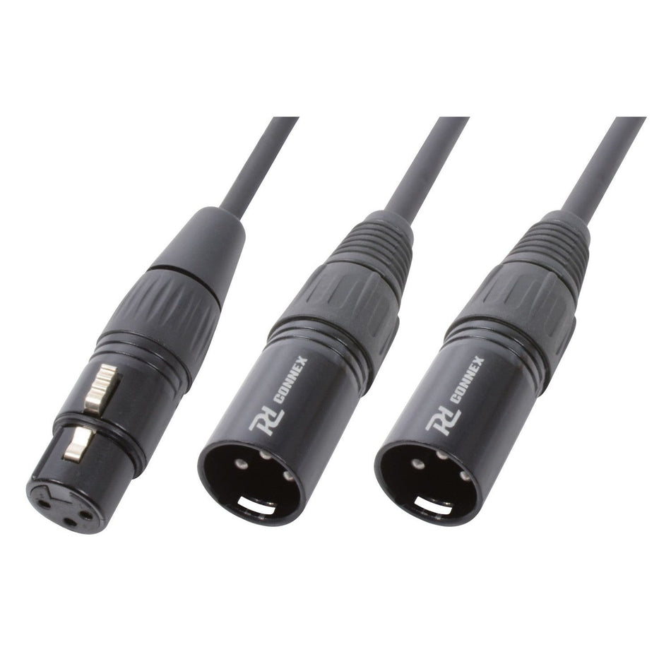 PD - Connex CX140 - Cable Y divisor 1x XLR Hembra - 2x XLR Macho - Tempo Shop