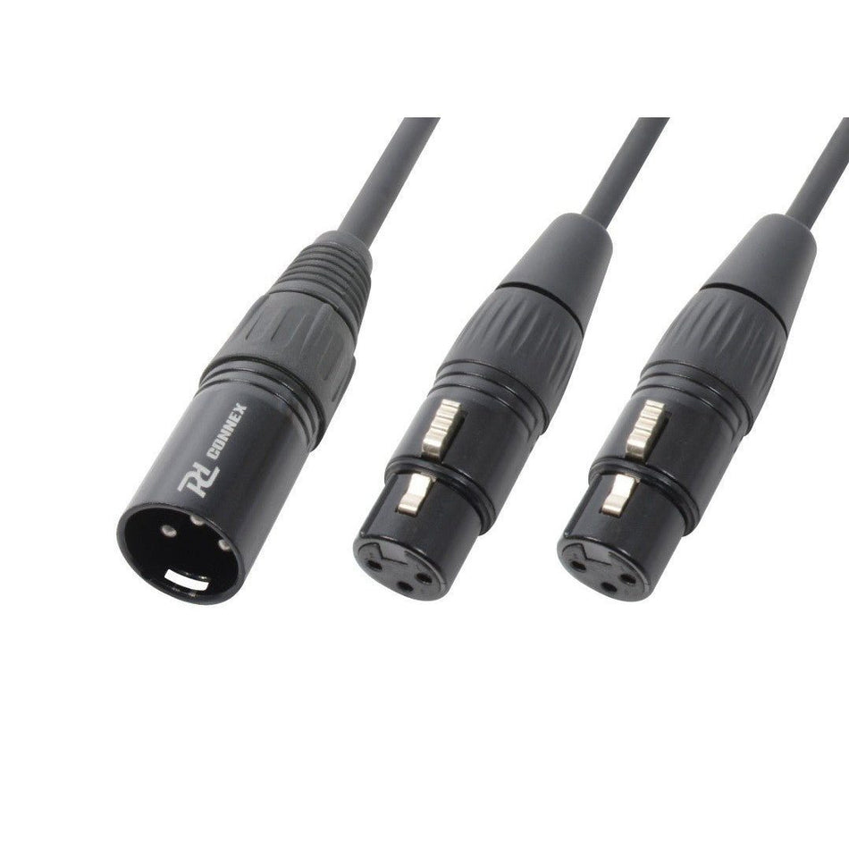 PD - Connex CX142 - Cable Y divisor 1x XLR Macho - 2x XLR Hembra - Tempo Shop