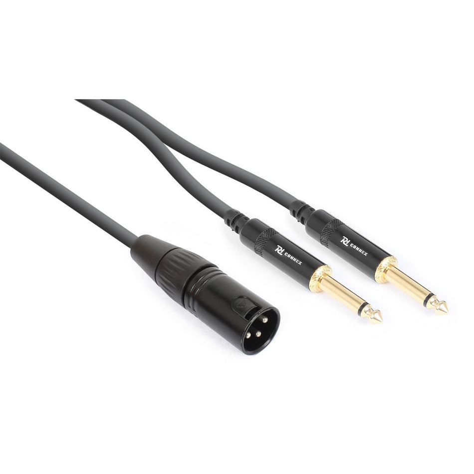 PD - Connex CX56 - 3 - Cable XLR Macho - 2x 6.3 Mono 3.0m - Tempo Shop