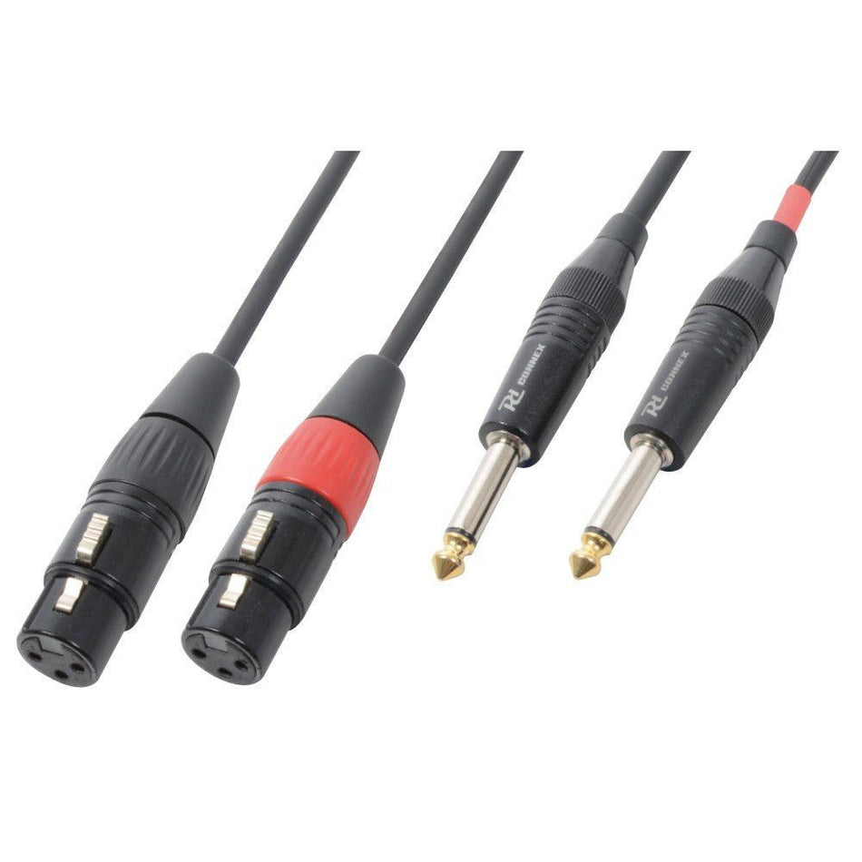 PD - Connex CX62 - 1 - Cable 2x XLR Hembra - 2x 6.3 Mono 1.5m - Tempo Shop